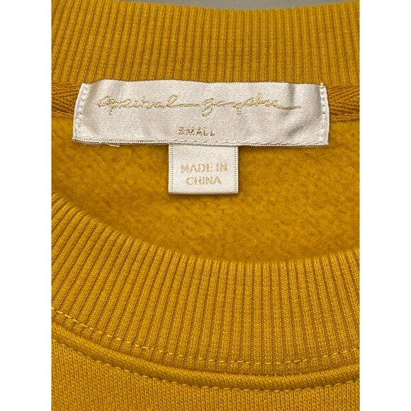 New Spiritual Gangster Small Mustard Yellow Crewneck Graphic Believe Sweatshirt - Picture 2 of 4